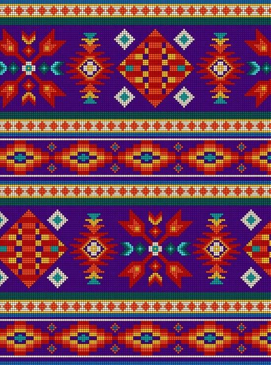 Beaded Stripe Purple - Tuscon Collection
